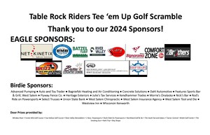 2024 Table Rock Riders Tee 'em Up Golf Scramble Thank you!!!